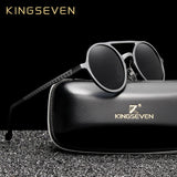 KINGSEVEN Men's Polarized  Round Sunglasses