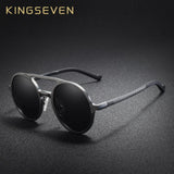 KINGSEVEN Men's Polarized  Round Sunglasses