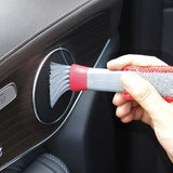 3Pcs Car Detailing Brush Set - Microfiber Vent Cleaning Brush, Soft Bristle and microfiber Tire Wheel Brushes