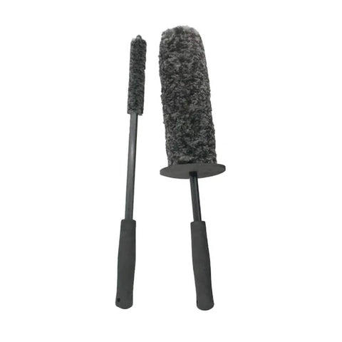 Premium Microfiber Car Wheel Brush Non-Slip Handle Car Wash Brush Easy Cleaning Tools for Car Rims Spokes Wheel Barrel